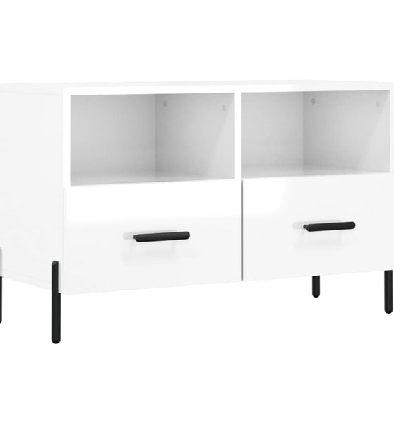 TV-Schrank Hochglanz-Weiß 80x36x50 cm Holzwerkstoff