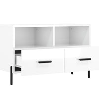 TV-Schrank Hochglanz-Weiß 80x36x50 cm Holzwerkstoff