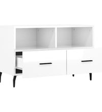 TV-Schrank Hochglanz-Weiß 80x36x50 cm Holzwerkstoff