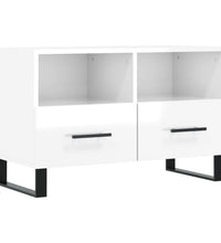 TV-Schrank Hochglanz-Weiß 80x36x50 cm Holzwerkstoff