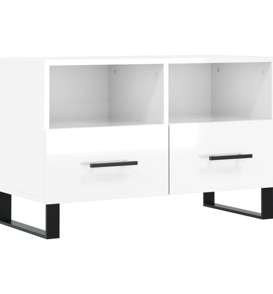 TV-Schrank Hochglanz-Weiß 80x36x50 cm Holzwerkstoff