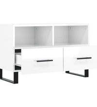 TV-Schrank Hochglanz-Weiß 80x36x50 cm Holzwerkstoff