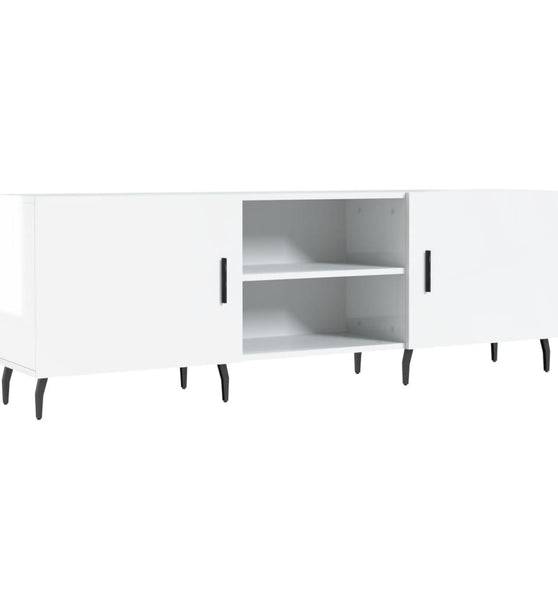 TV-Schrank Hochglanz-Weiß 150x30x50 cm Holzwerkstoff