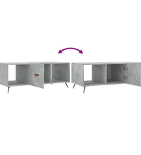 Couchtisch Betongrau 102x50x40 cm Holzwerkstoff