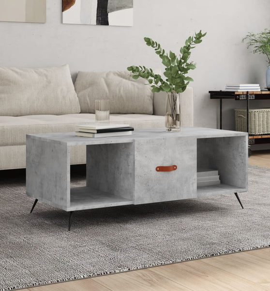 Couchtisch Betongrau 102x50x40 cm Holzwerkstoff