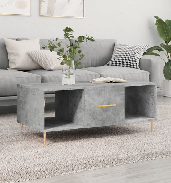 Couchtisch Betongrau 102x50x40 cm Holzwerkstoff