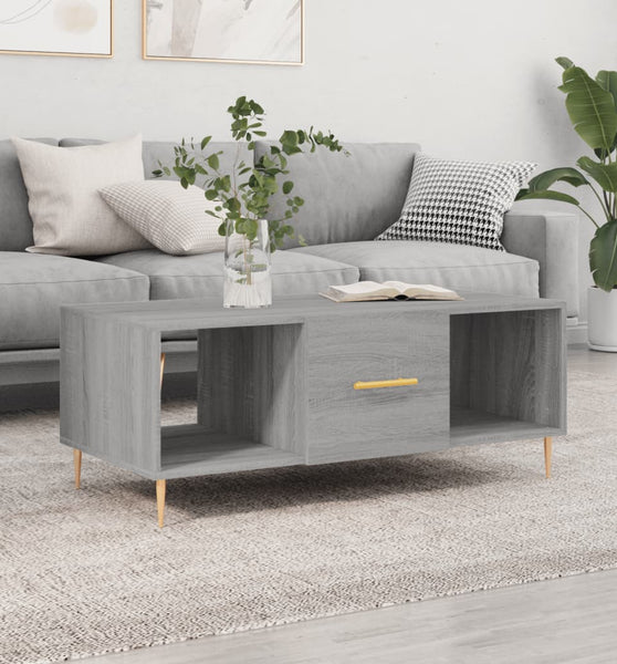 Couchtisch Grau Sonoma 102x50x40 cm Holzwerkstoff
