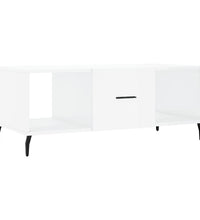 Couchtisch Hochglanz-Weiß 102x50x40 cm Holzwerkstoff
