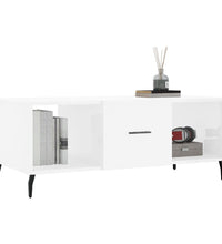 Couchtisch Hochglanz-Weiß 102x50x40 cm Holzwerkstoff
