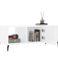 Couchtisch Hochglanz-Weiß 102x50x40 cm Holzwerkstoff