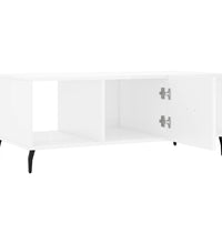 Couchtisch Hochglanz-Weiß 102x50x40 cm Holzwerkstoff