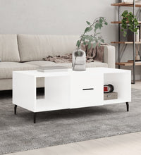 Couchtisch Hochglanz-Weiß 102x50x40 cm Holzwerkstoff