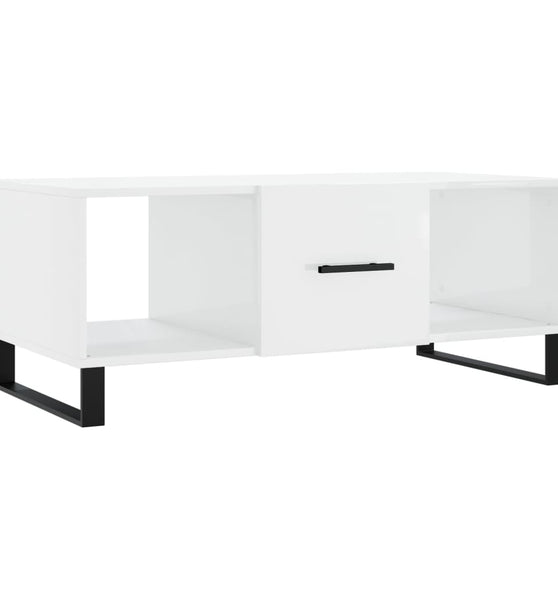 Couchtisch Hochglanz-Weiß 102x50x40 cm Holzwerkstoff