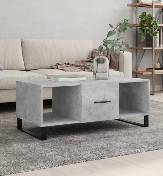 Couchtisch Betongrau 102x50x40 cm Holzwerkstoff