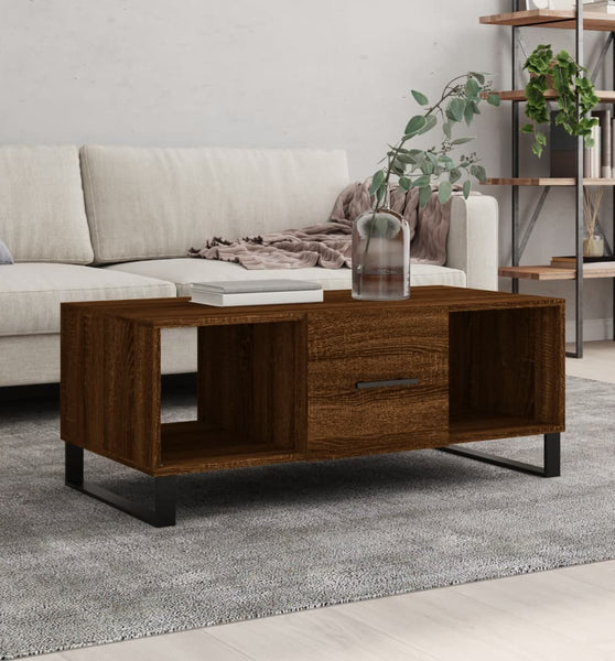 Couchtisch Braun Eichen-Optik 102x50x40 cm Holzwerkstoff