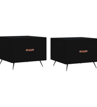 Couchtische 2 Stk. Schwarz 50x50x40 cm Holzwerkstoff