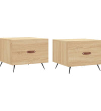 Couchtische 2 Stk. Sonoma-Eiche 50x50x40 cm Holzwerkstoff
