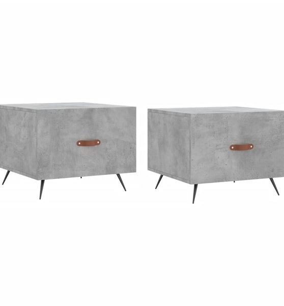 Couchtische 2 Stk. Betongrau 50x50x40 cm Holzwerkstoff