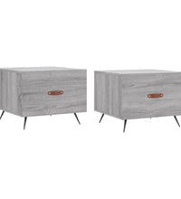 Couchtische 2 Stk. Grau Sonoma 50x50x40 cm Holzwerkstoff
