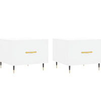 Couchtische 2 Stk. Weiß 50x50x40 cm Holzwerkstoff