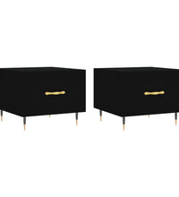 Couchtische 2 Stk. Schwarz 50x50x40 cm Holzwerkstoff