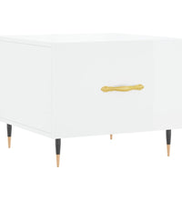 Couchtisch Hochglanz-Weiß 50x50x40 cm Holzwerkstoff
