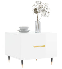 Couchtische 2 Stk. Hochglanz-Weiß 50x50x40 cm Holzwerkstoff