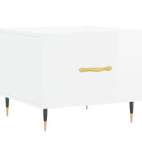 Couchtische 2 Stk. Hochglanz-Weiß 50x50x40 cm Holzwerkstoff