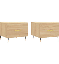 Couchtische 2 Stk. Sonoma-Eiche 50x50x40 cm Holzwerkstoff