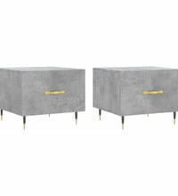 Couchtische 2 Stk. Betongrau 50x50x40 cm Holzwerkstoff