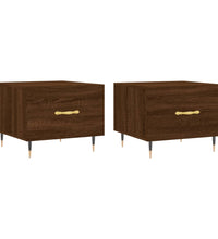 Couchtische 2 Stk. Braun Eichen-Optik 50x50x40 cm Holzwerkstoff