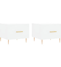 Couchtische 2 Stk. Weiß 50x50x40 cm Holzwerkstoff