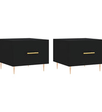 Couchtische 2 Stk. Schwarz 50x50x40 cm Holzwerkstoff