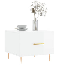 Couchtische 2 Stk. Hochglanz-Weiß 50x50x40 cm Holzwerkstoff