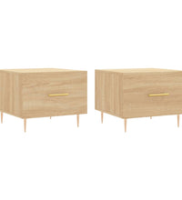 Couchtische 2 Stk. Sonoma-Eiche 50x50x40 cm Holzwerkstoff