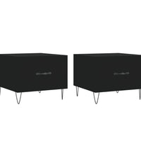 Couchtische 2 Stk. Schwarz 50x50x40 cm Holzwerkstoff