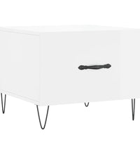 Couchtisch Hochglanz-Weiß 50x50x40 cm Holzwerkstoff