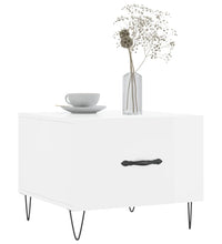 Couchtisch Hochglanz-Weiß 50x50x40 cm Holzwerkstoff