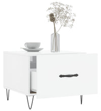 Couchtisch Hochglanz-Weiß 50x50x40 cm Holzwerkstoff