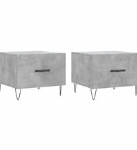 Couchtische 2 Stk. Betongrau 50x50x40 cm Holzwerkstoff