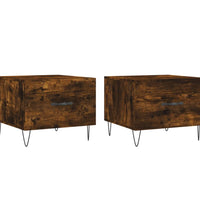 Couchtische 2 Stk. Räuchereiche 50x50x40 cm Holzwerkstoff