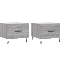 Couchtische 2 Stk. Grau Sonoma 50x50x40 cm Holzwerkstoff