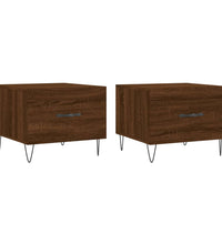 Couchtische 2 Stk. Braun Eichen-Optik 50x50x40 cm Holzwerkstoff