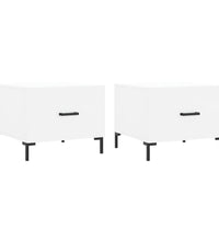 Couchtische 2 Stk. Weiß 50x50x40 cm Holzwerkstoff