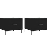 Couchtische 2 Stk. Schwarz 50x50x40 cm Holzwerkstoff
