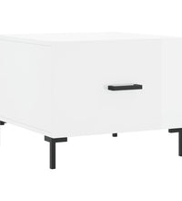 Couchtisch Hochglanz-Weiß 50x50x40 cm Holzwerkstoff