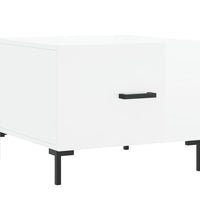 Couchtische 2 Stk. Hochglanz-Weiß 50x50x40 cm Holzwerkstoff