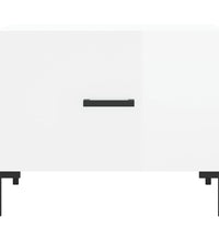 Couchtische 2 Stk. Hochglanz-Weiß 50x50x40 cm Holzwerkstoff