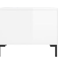 Couchtische 2 Stk. Hochglanz-Weiß 50x50x40 cm Holzwerkstoff