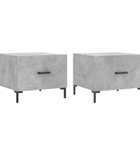 Couchtische 2 Stk. Betongrau 50x50x40 cm Holzwerkstoff